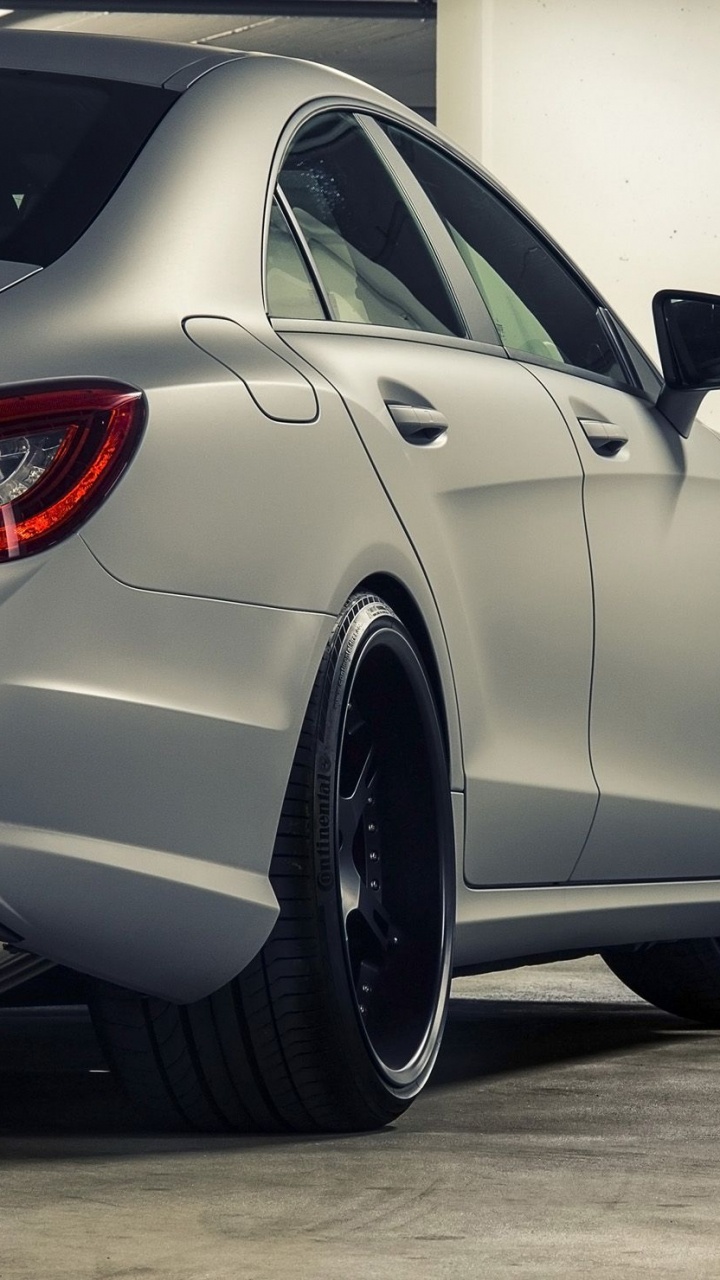 Argent Mercedes Benz Classe c Coupé. Wallpaper in 720x1280 Resolution