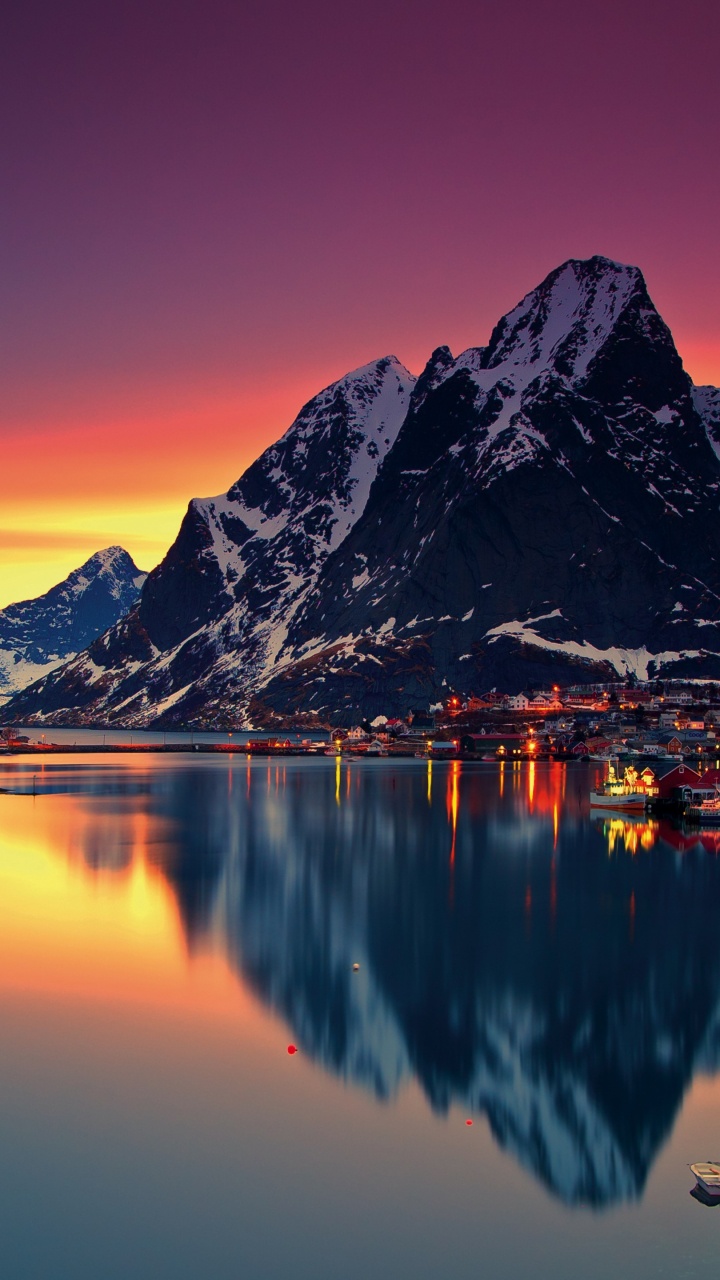 Islas Lofoten Noruega, Lofoten, Traer Lluvia, Municipio de Troms, Mar. Wallpaper in 720x1280 Resolution