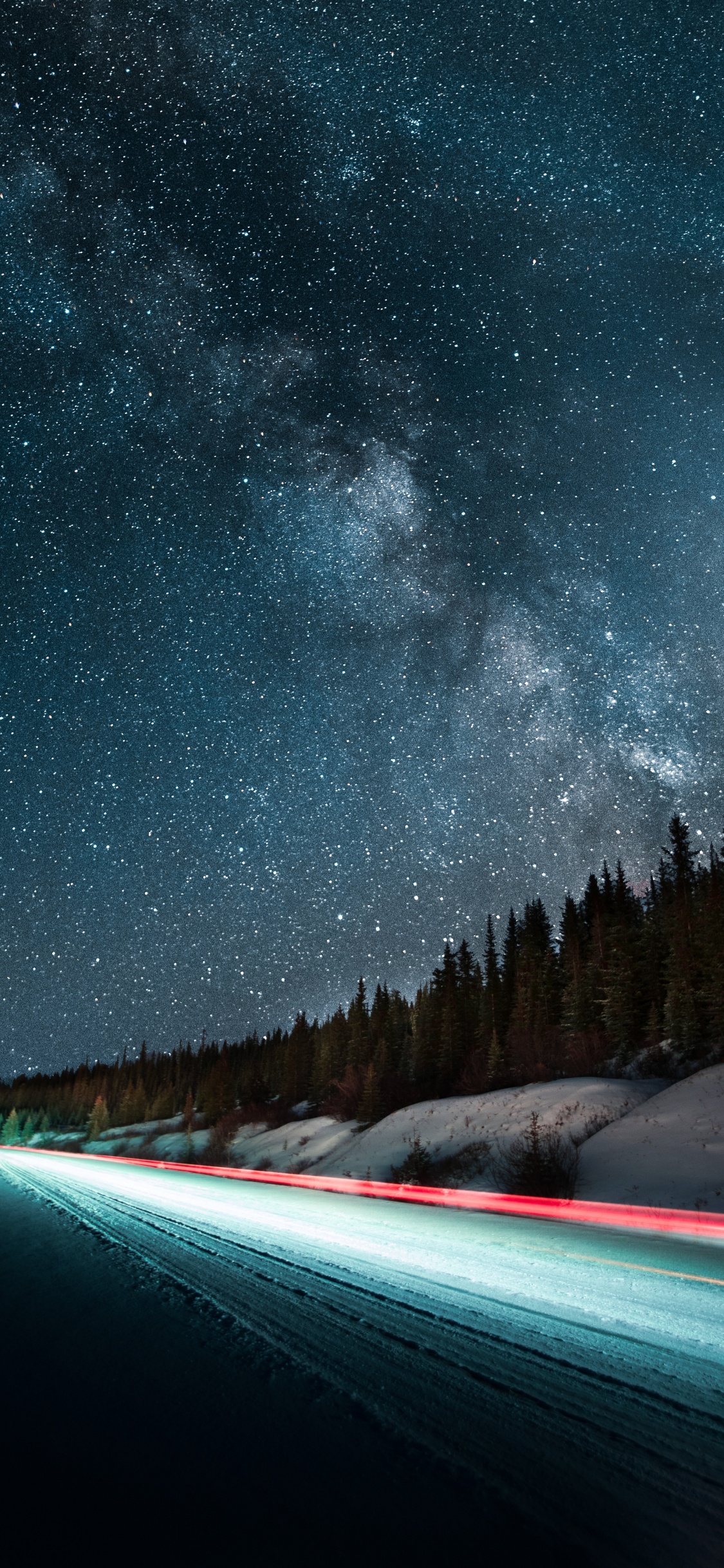 Nuit, Route, Atmosphère, Espace, Objet Astronomique. Wallpaper in 1125x2436 Resolution