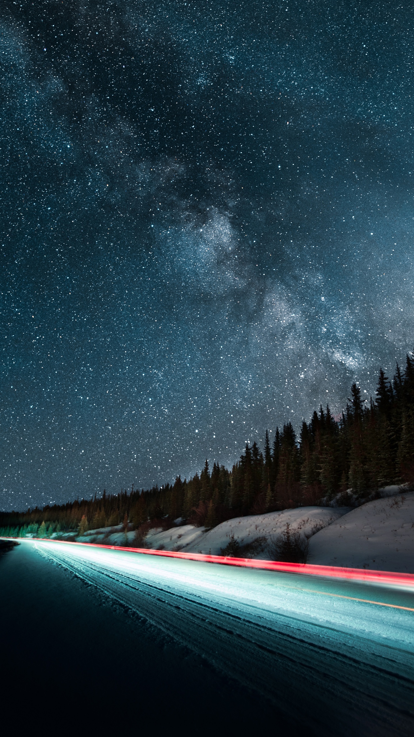 Nuit, Route, Atmosphère, Espace, Objet Astronomique. Wallpaper in 1440x2560 Resolution