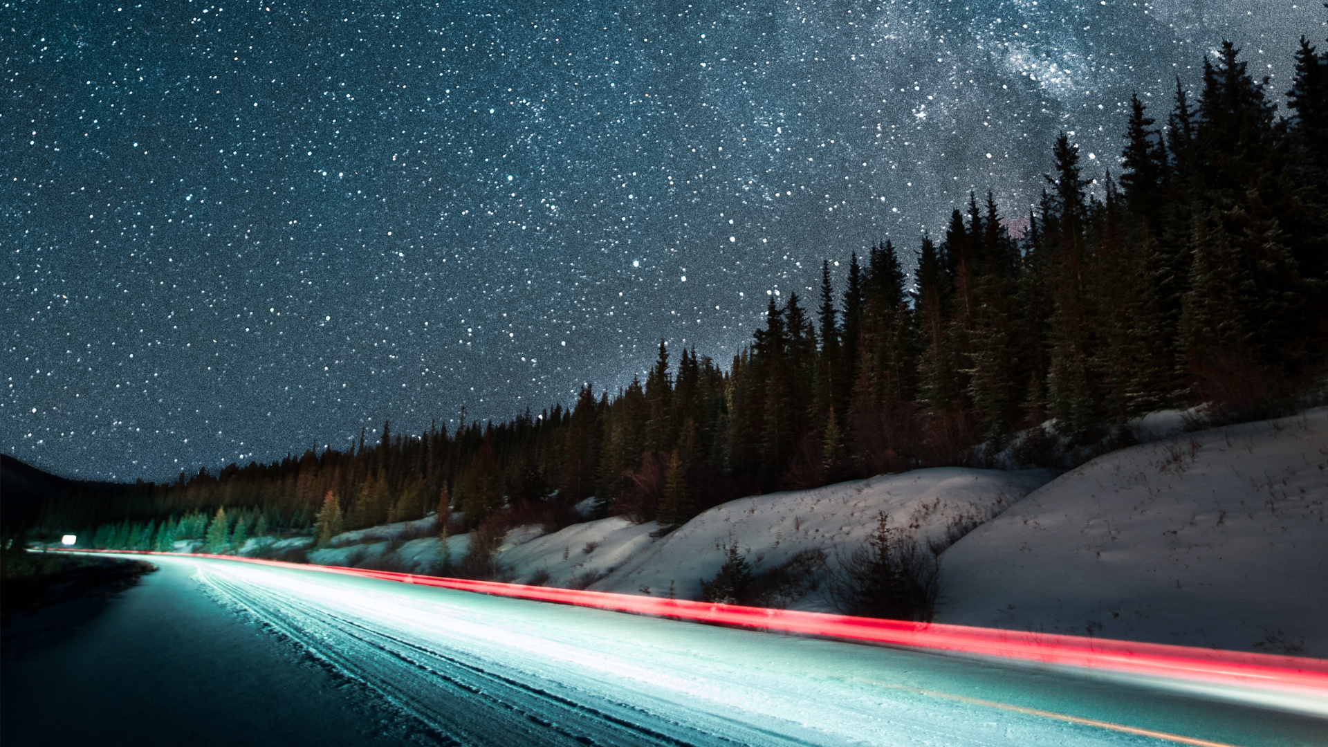 Nacht, Road, Atmosphäre, Baum, Raum. Wallpaper in 1920x1080 Resolution