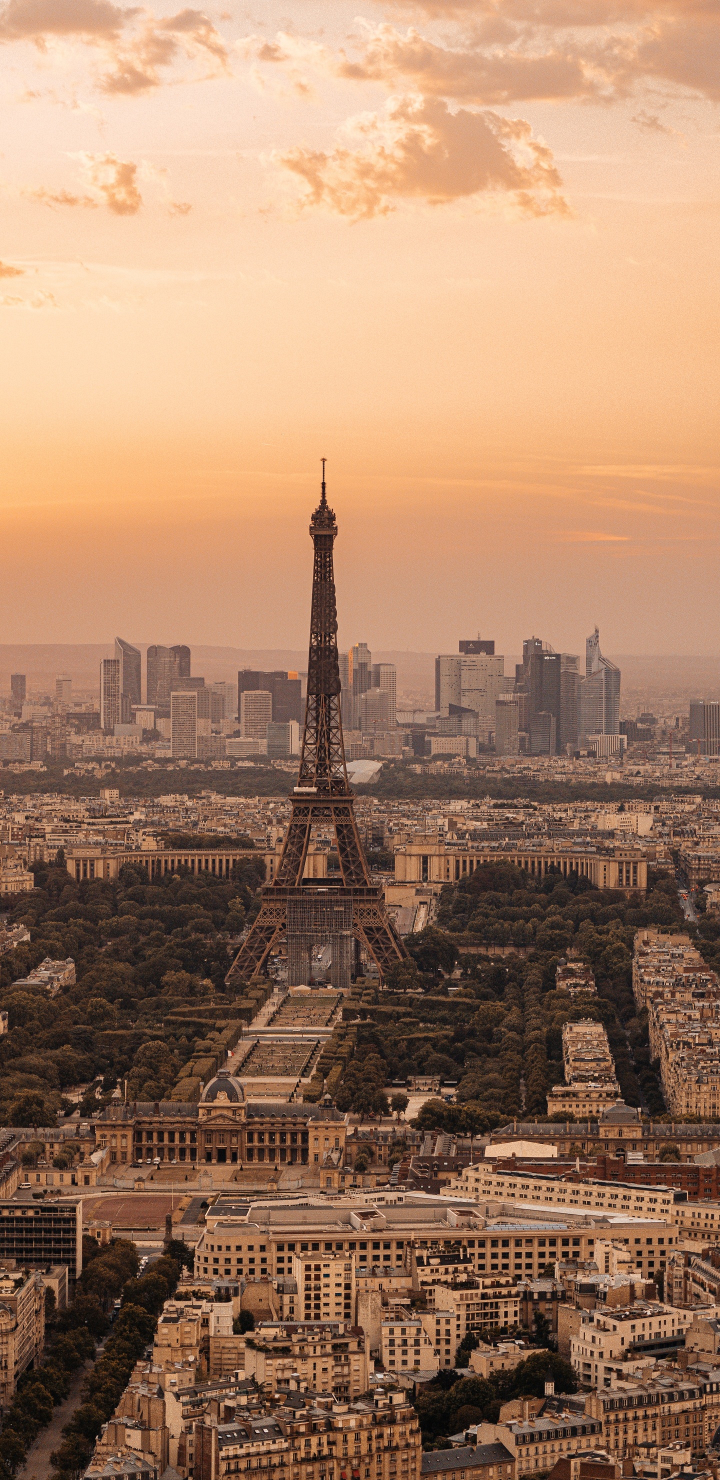 Paris, Torre Montparnasse, la Torre Eiffel, Montparnasse, Arco Del Triunfo. Wallpaper in 1440x2960 Resolution