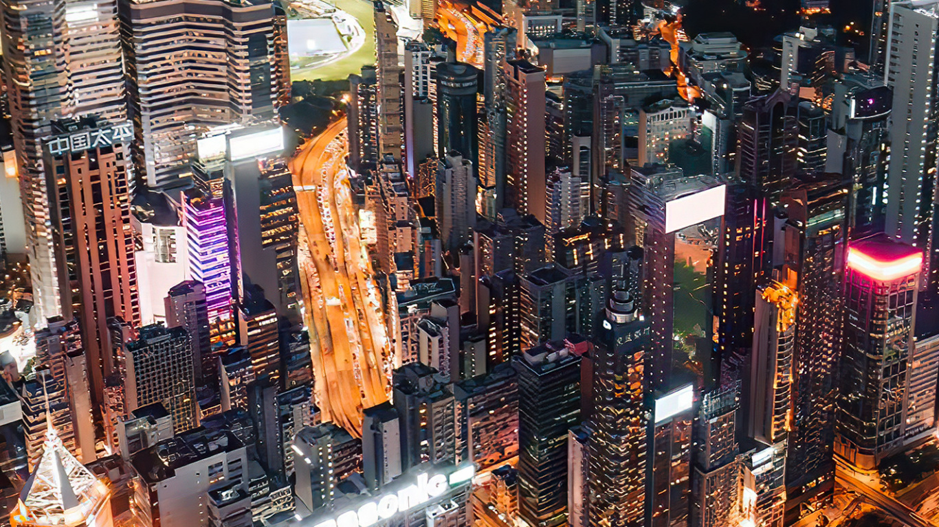 城市景观, 公寓, 城市, 大都会, 高层建筑 壁纸 1366x768 允许