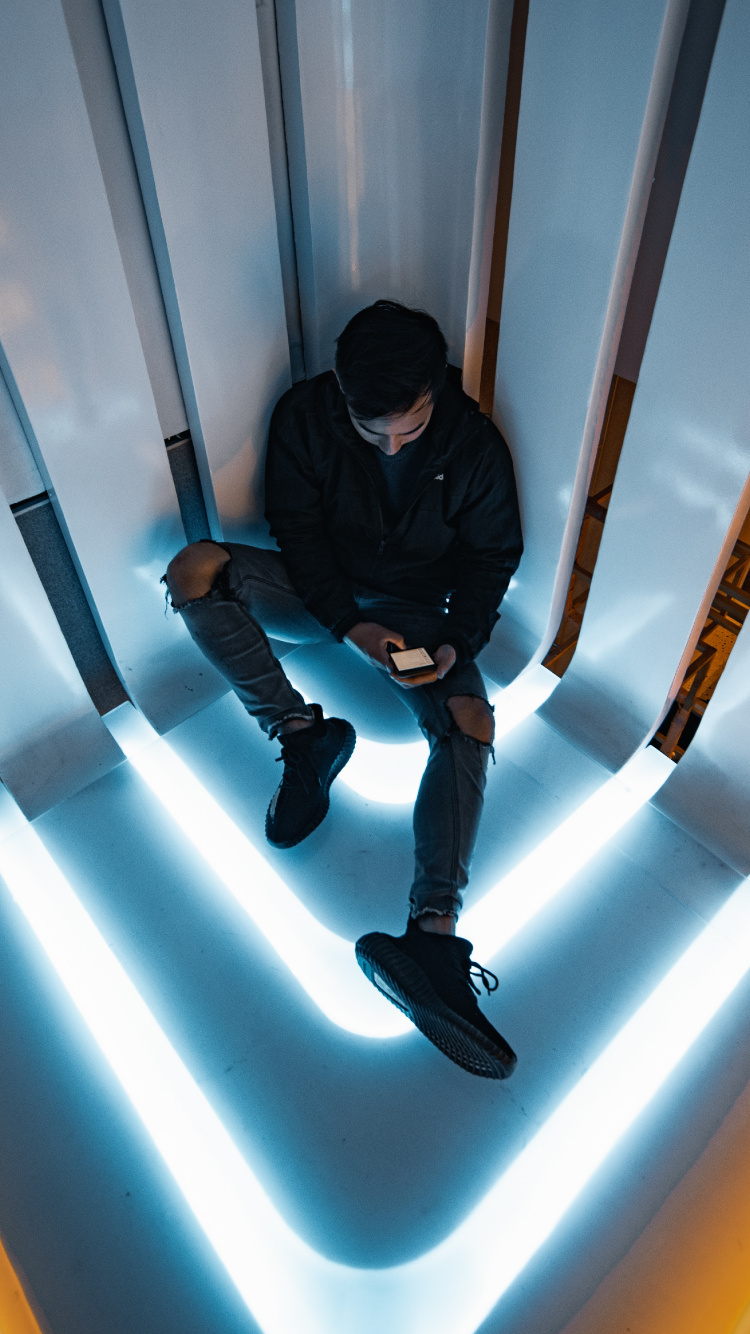 光, 采光, 天空, 楼梯, 肖像 壁纸 750x1334 允许