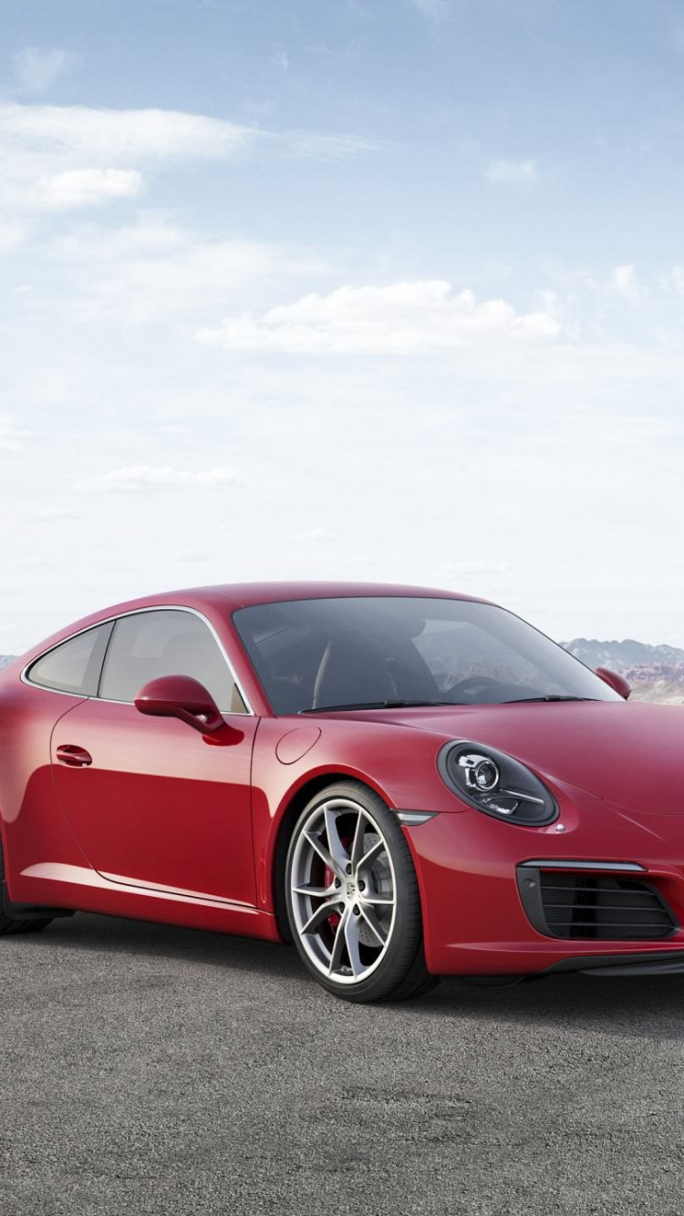 Red Porsche 911 on Gray Asphalt Road During Daytime. Wallpaper in 750x1334 Resolution