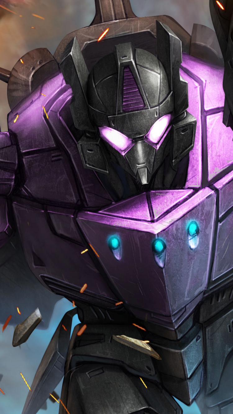 Transformadores Morados, Starscream, Optimus Prime, Peleemos, Decepticon. Wallpaper in 750x1334 Resolution
