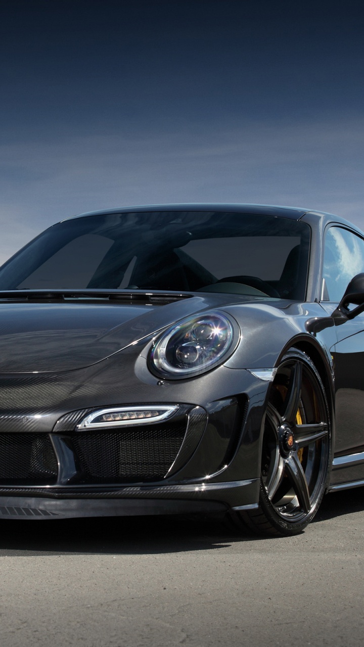 Black Porsche 911 on Road During Daytime. Wallpaper in 720x1280 Resolution