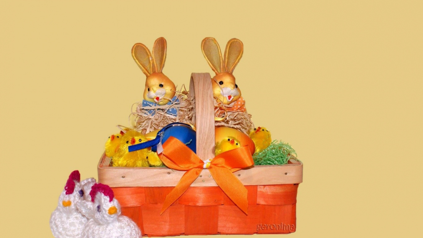 Huevo de Pascua, Navidad, Huevo, Nochevieja, Pollo. Wallpaper in 1366x768 Resolution