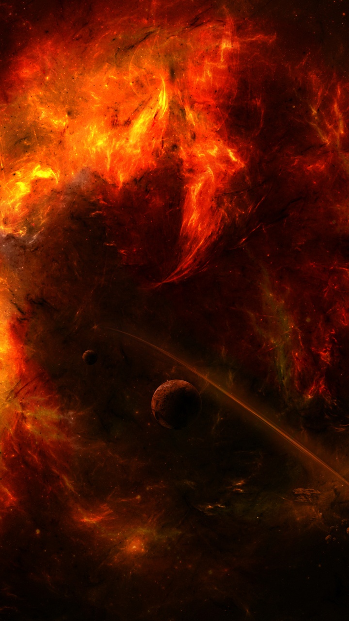 Peinture Abstraite Rouge et Noire. Wallpaper in 720x1280 Resolution