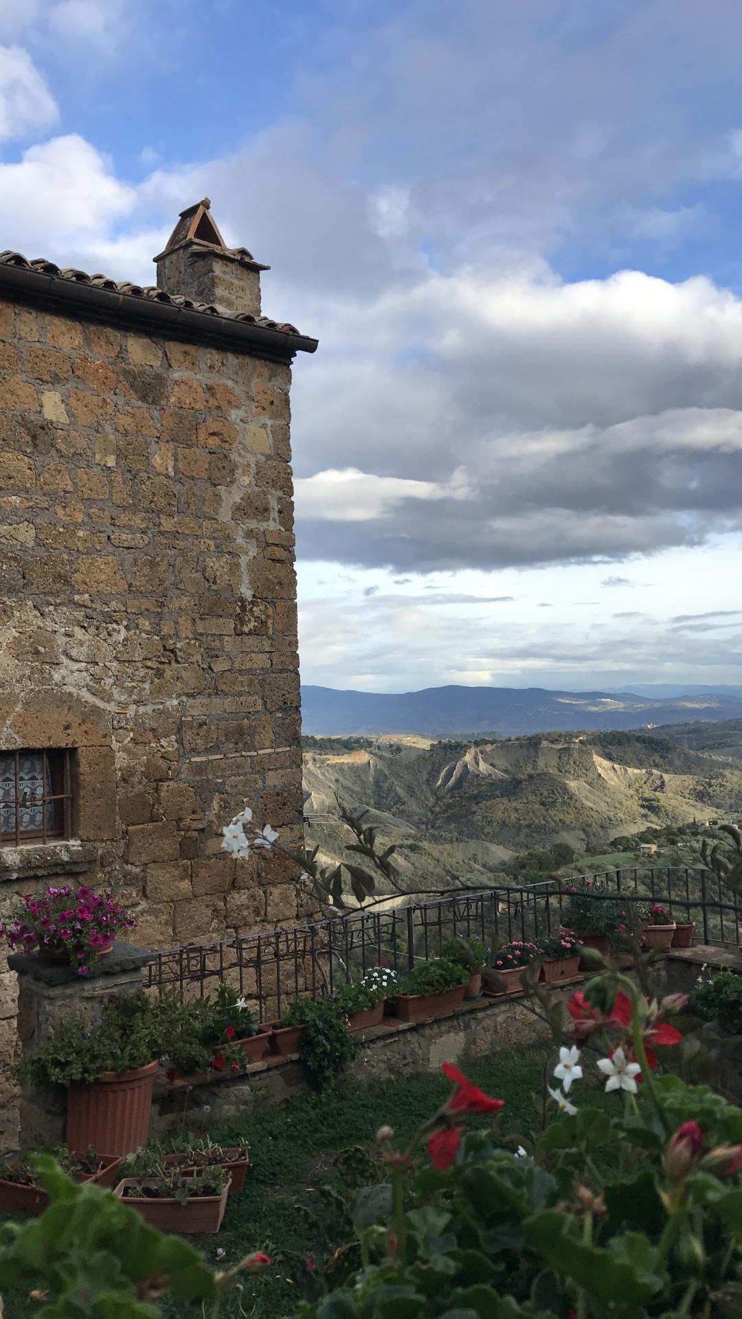 Wall, Building, Cloud, Village, Mountain. Wallpaper in 1080x1920 Resolution