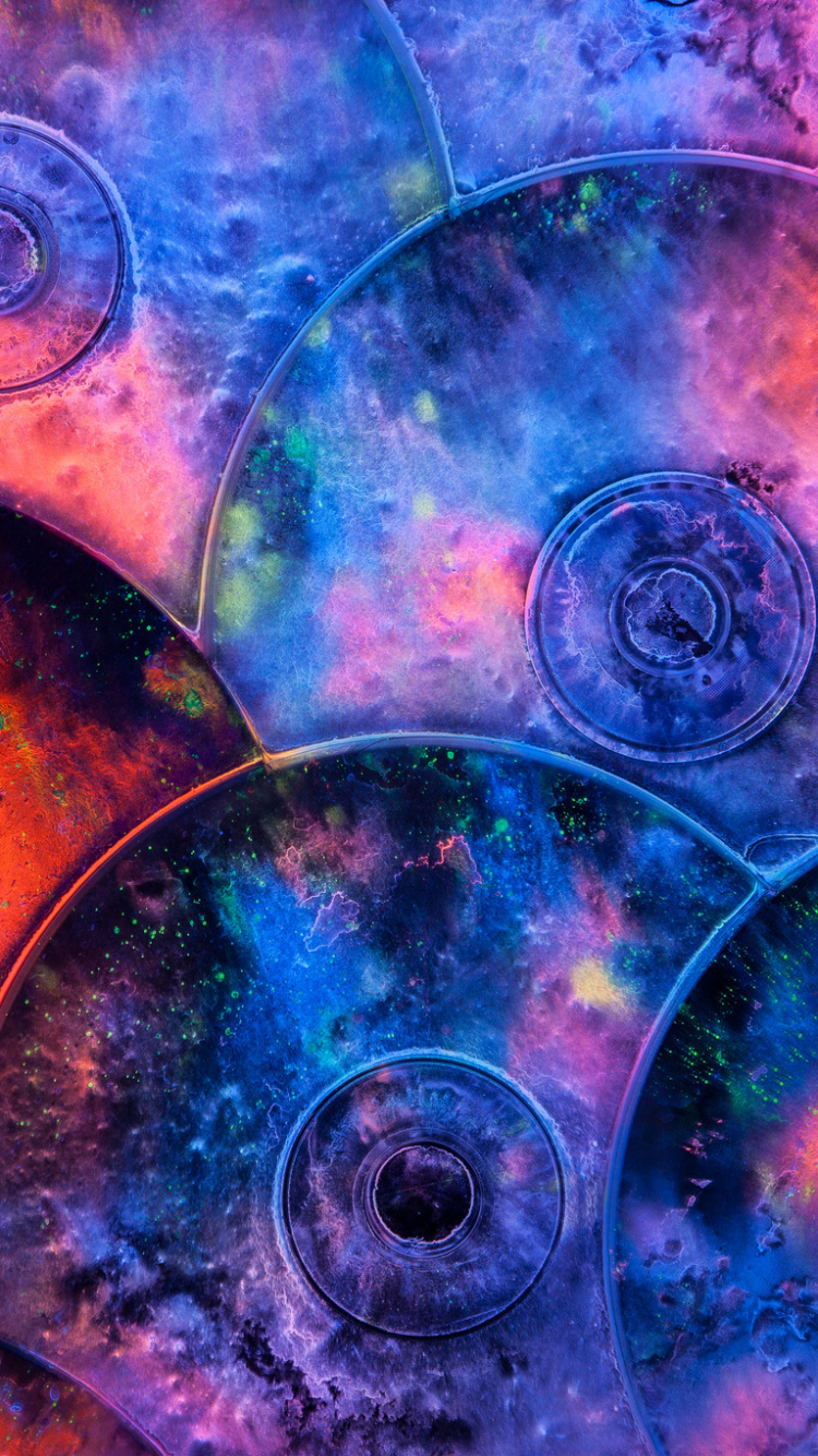 光盘, 颜色, 分形技术, 迷幻术, 紫色的 壁纸 750x1334 允许