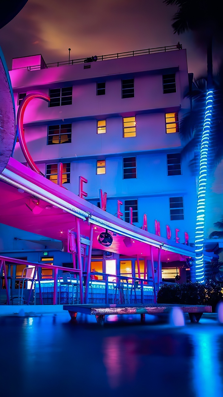 Réflexion, Bleu Majorelle, Eau, Bâtiment, Blue. Wallpaper in 720x1280 Resolution