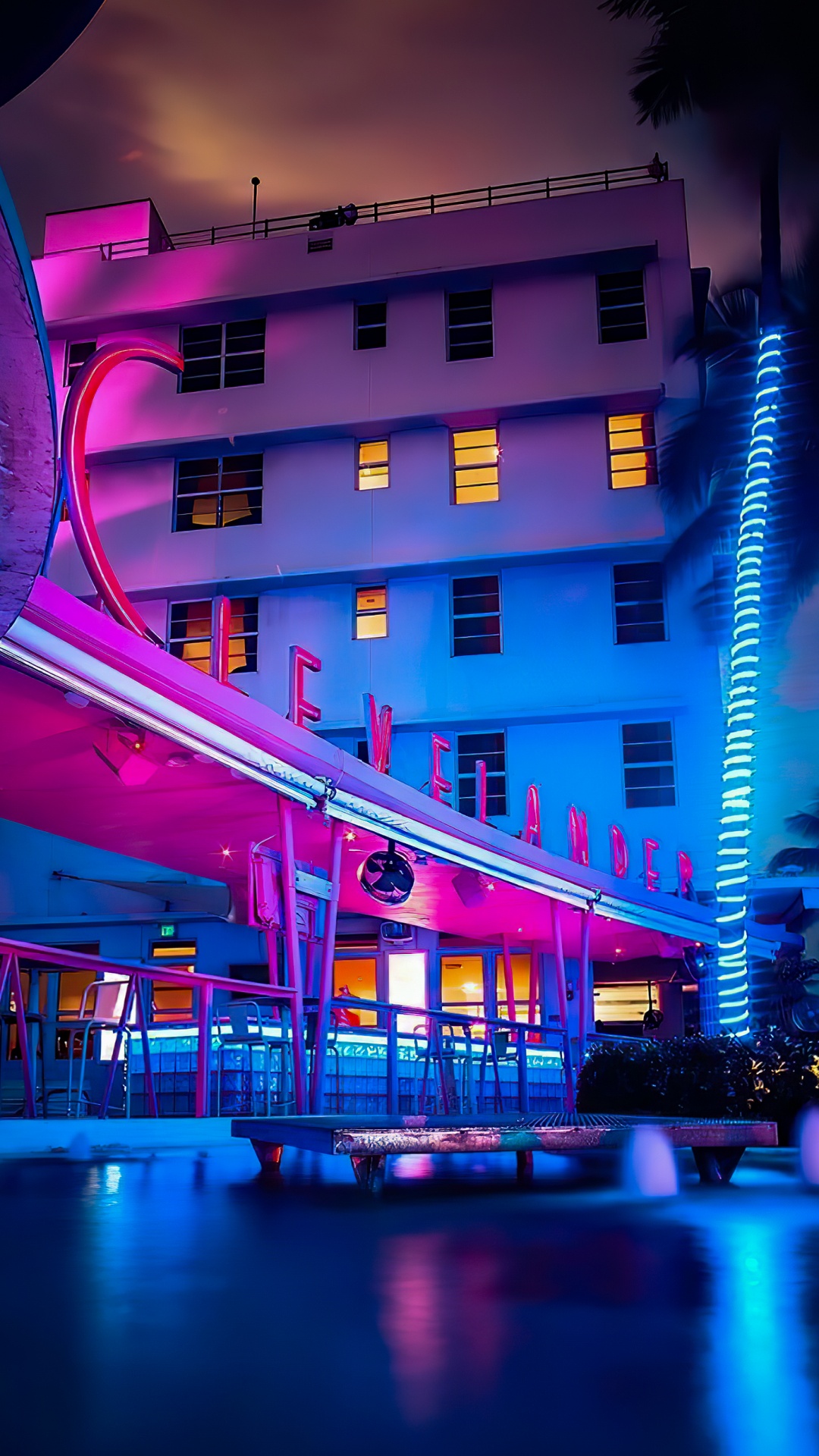 Reflexion, Majorelle-blau, Wasser, Gebäude, Blau. Wallpaper in 1080x1920 Resolution