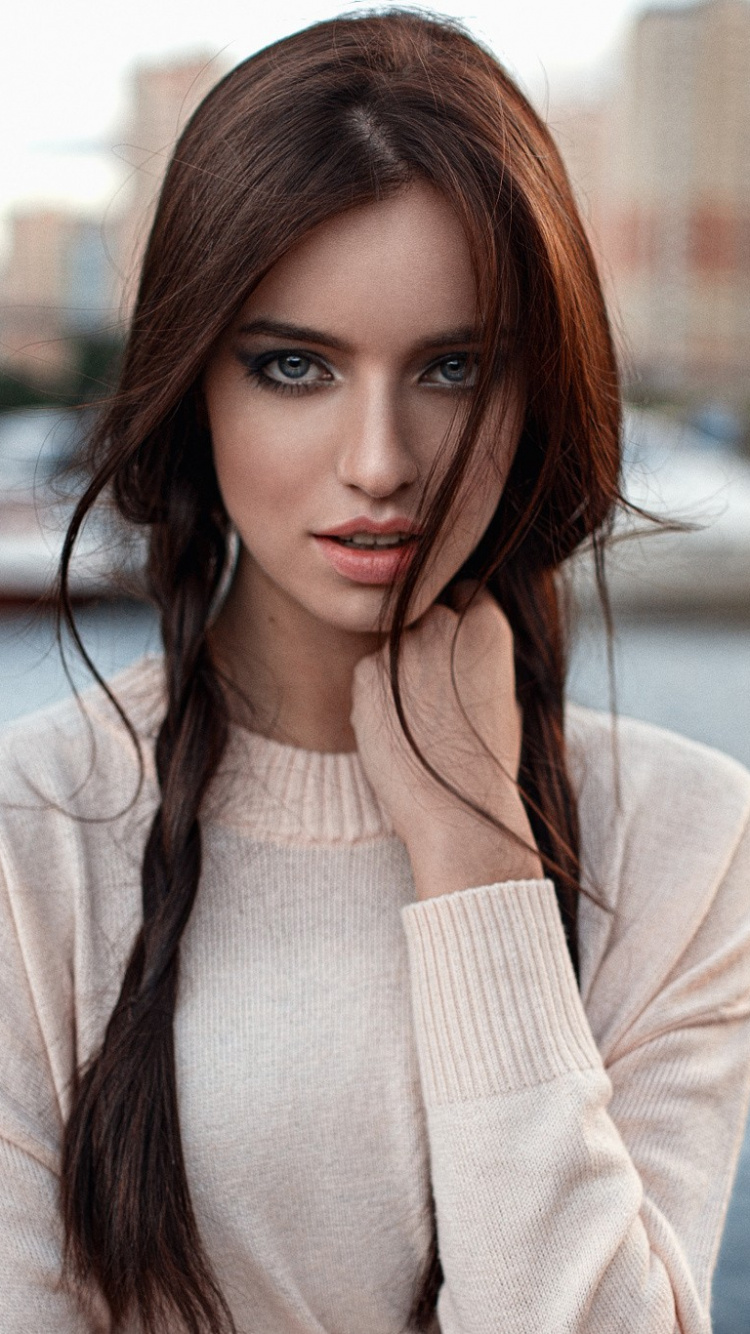 Cheveu, Face, Coiffure, Beauté, Les Cheveux Bruns. Wallpaper in 750x1334 Resolution