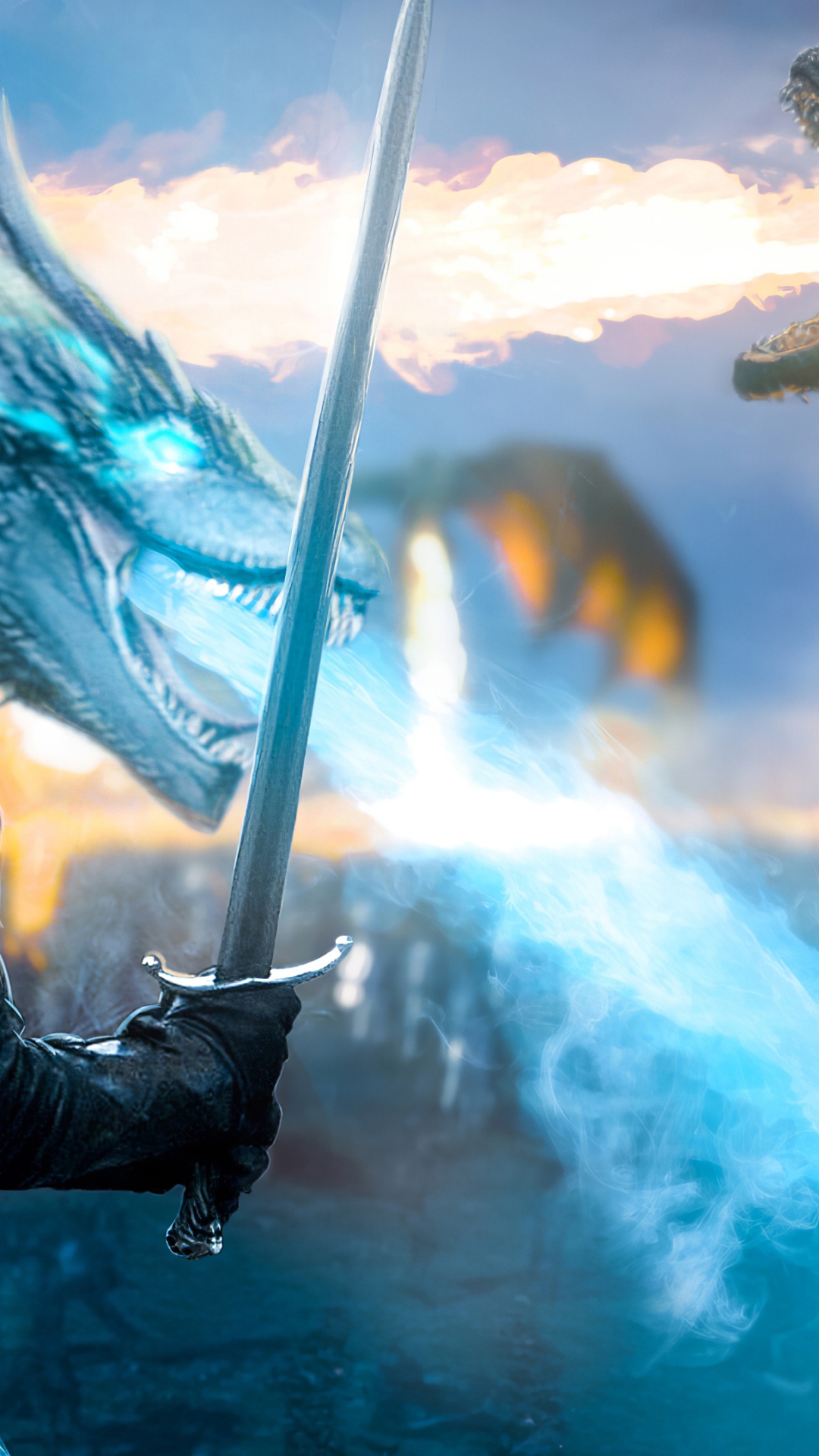 Jon Snow, Dragon, Game of Thrones Winter is Coming, Daenerys Targaryen, Game of Thrones - Season 8. Wallpaper in 1080x1920 Resolution