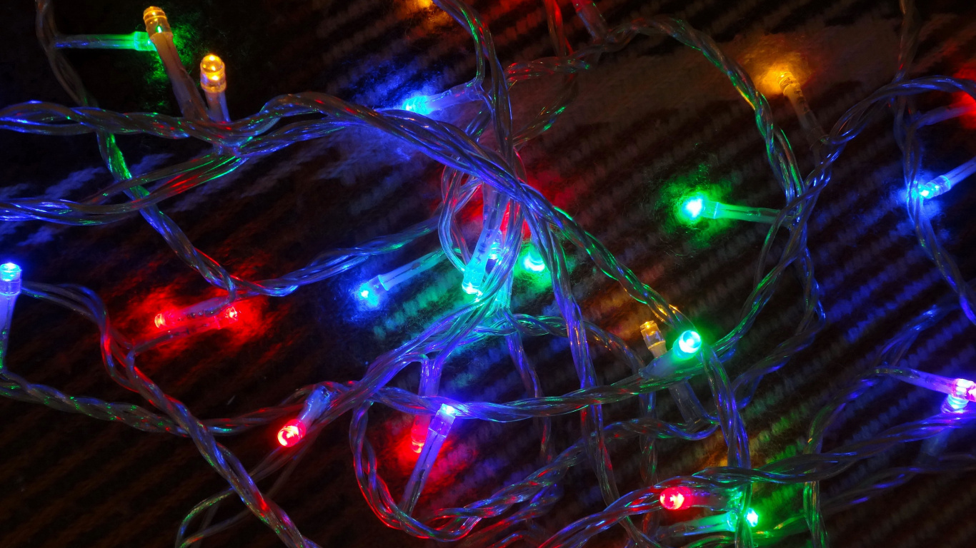 Licht, Weihnachtsbeleuchtung, Weihnachten, Neon, Laser. Wallpaper in 1366x768 Resolution