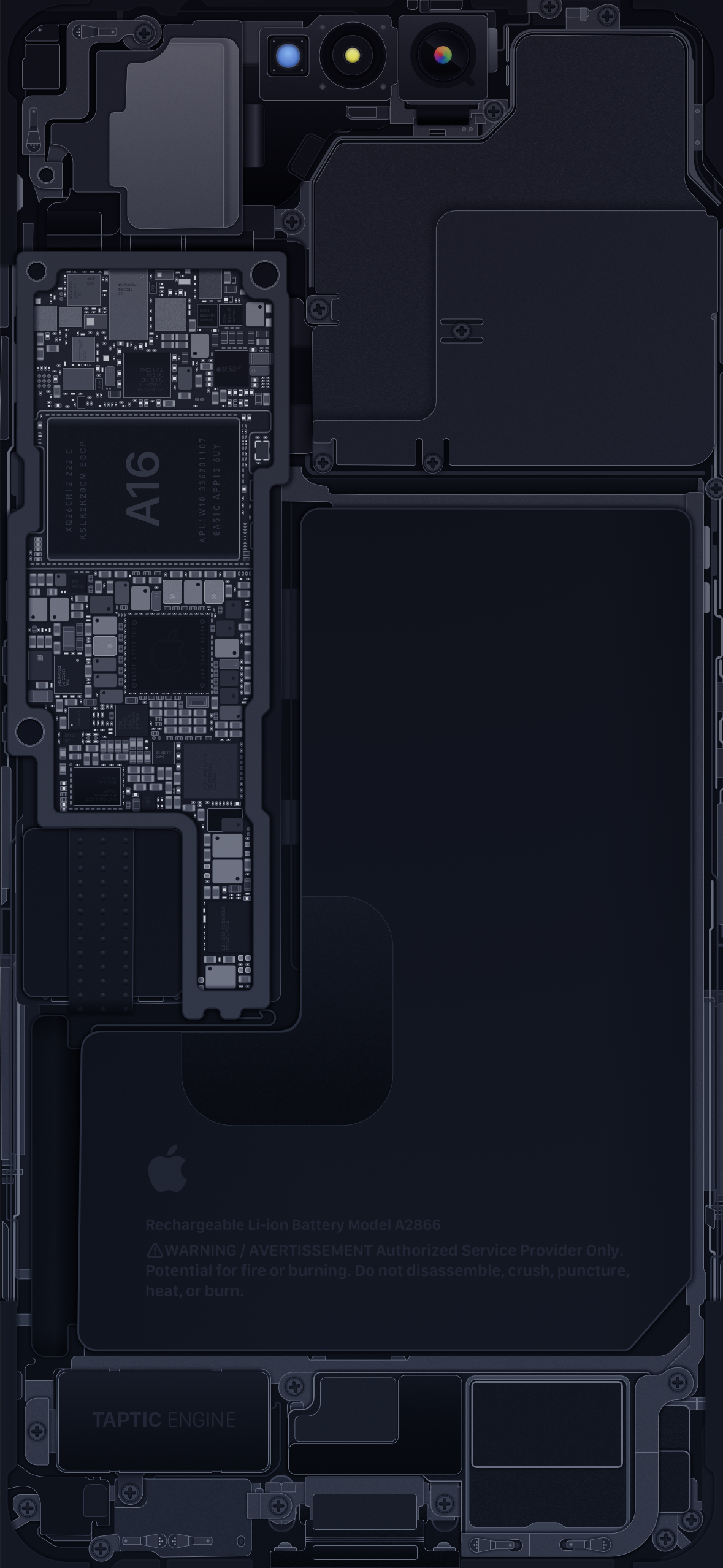 Download the iPhone 14 WWDC23 schematic wallpaper from Basic Apple Guy   9to5Mac