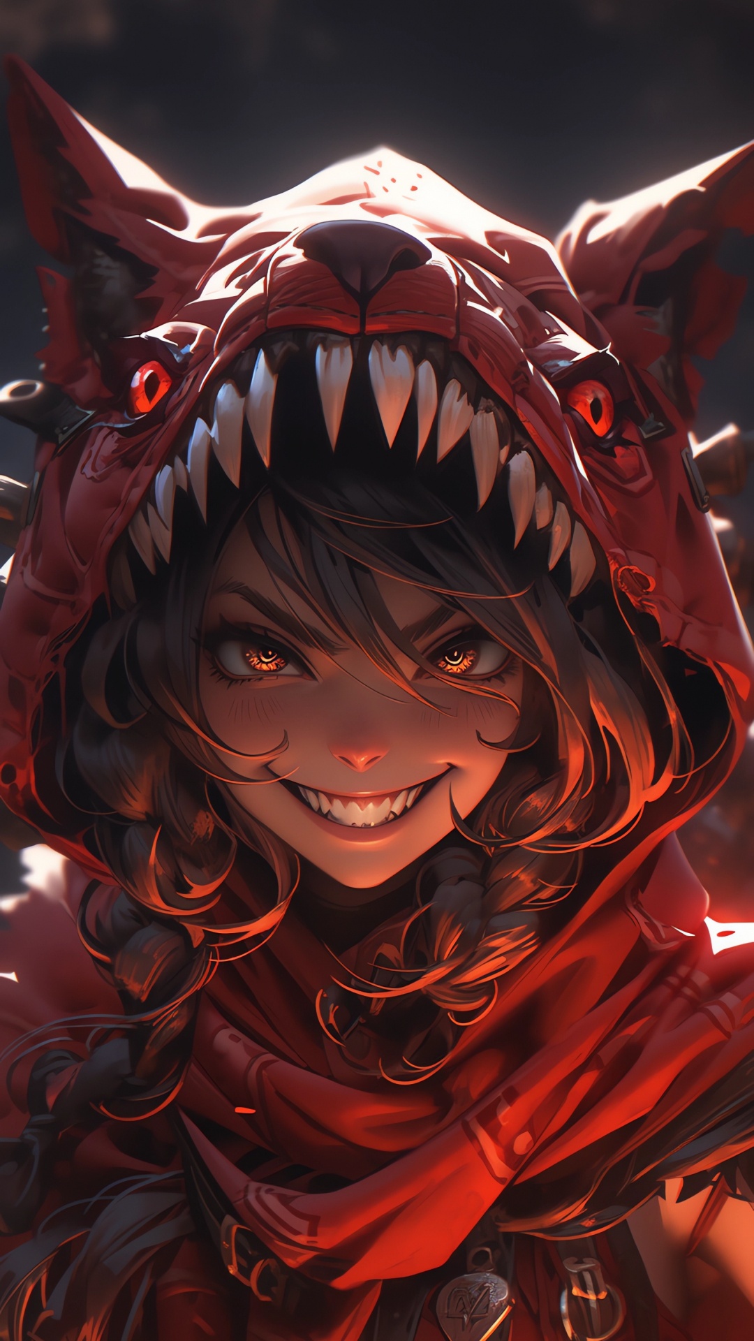 Mythical Creature, Graphic Design, Illustration, Mouth, Smile. Wallpaper in 1080x1920 Resolution