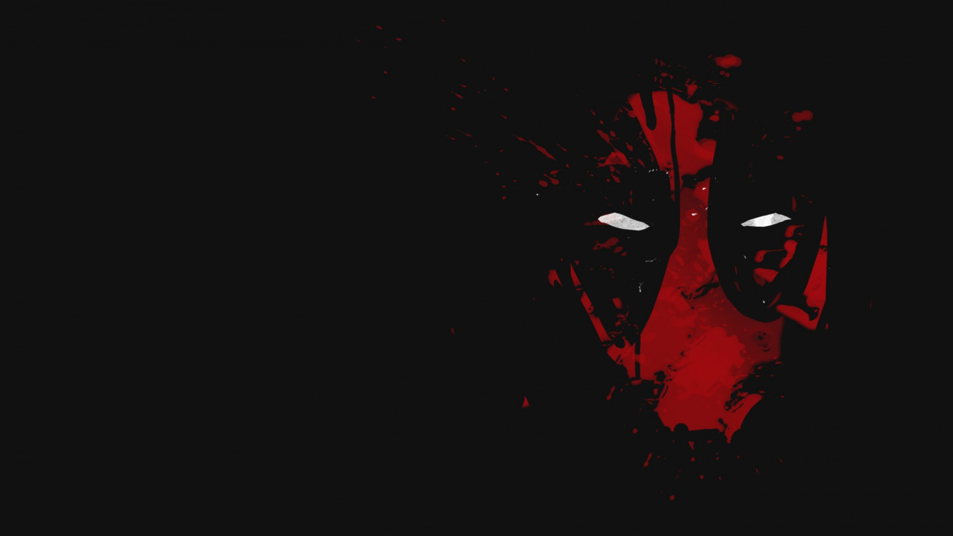 Red and Black Abstract Painting. Wallpaper in 1366x768 Resolution