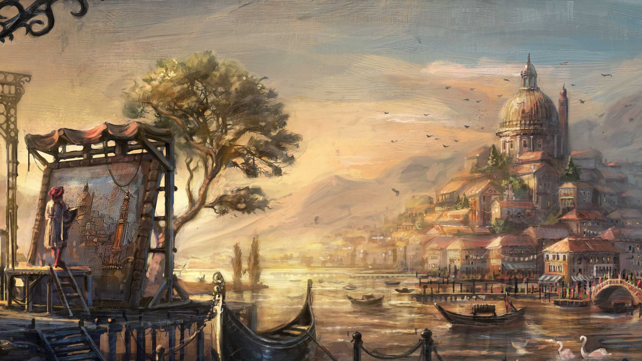 油画, 艺术, 视觉艺术, 丙烯酸涂料, 相框 壁纸 1280x720 允许