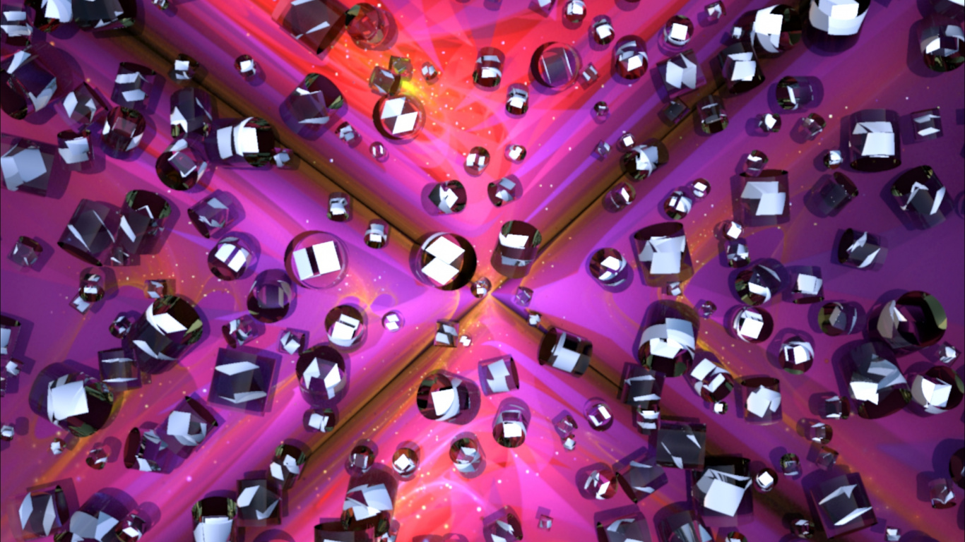 Illustration de Coeur Violet et Noir. Wallpaper in 1366x768 Resolution