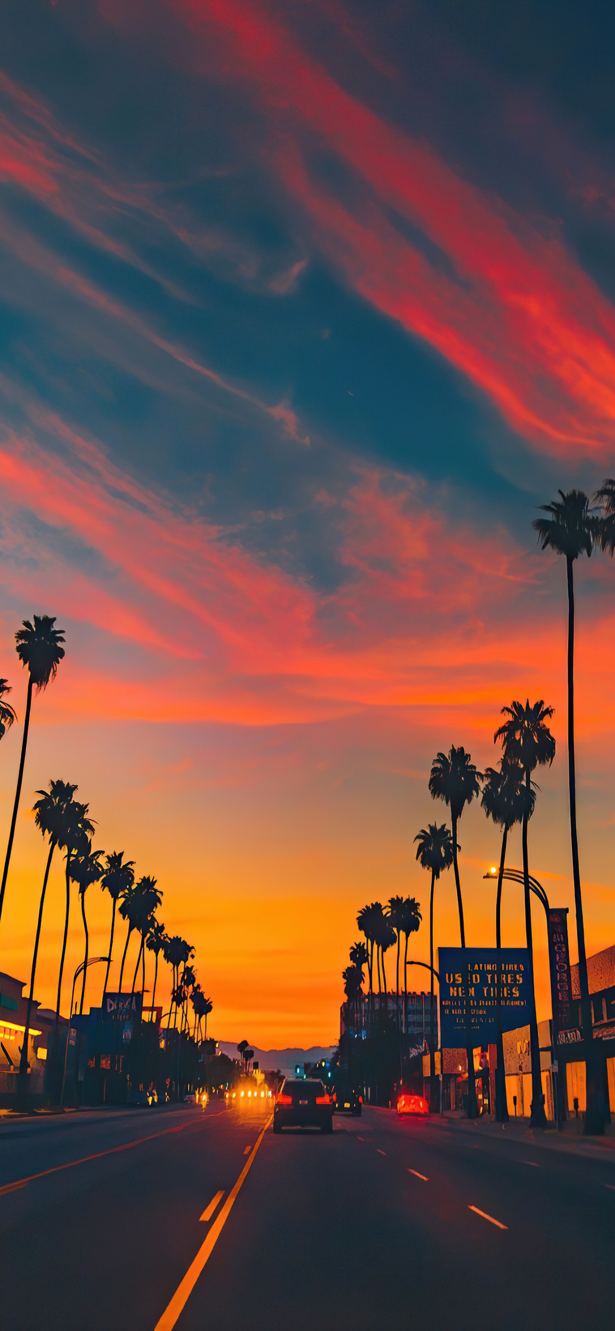 Soir, Afterglow, Nouveau Ciel, Orange, Horizon. Wallpaper in 1242x2688 Resolution