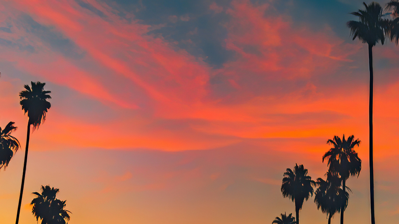 Soir, Afterglow, Nouveau Ciel, Orange, Horizon. Wallpaper in 1366x768 Resolution