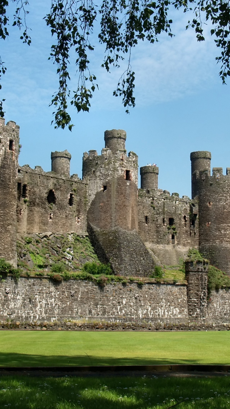Brown Concrete Castle Under Blue Sky During Daytime. Wallpaper in 750x1334 Resolution