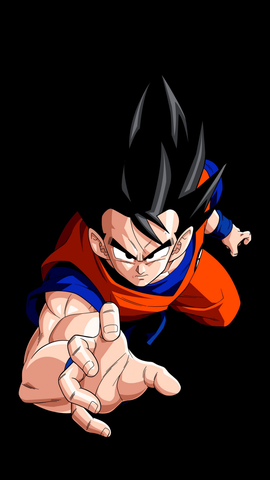 Goku, Anime, Amoled, Finger, Animation. Wallpaper in 1080x1920 Resolution