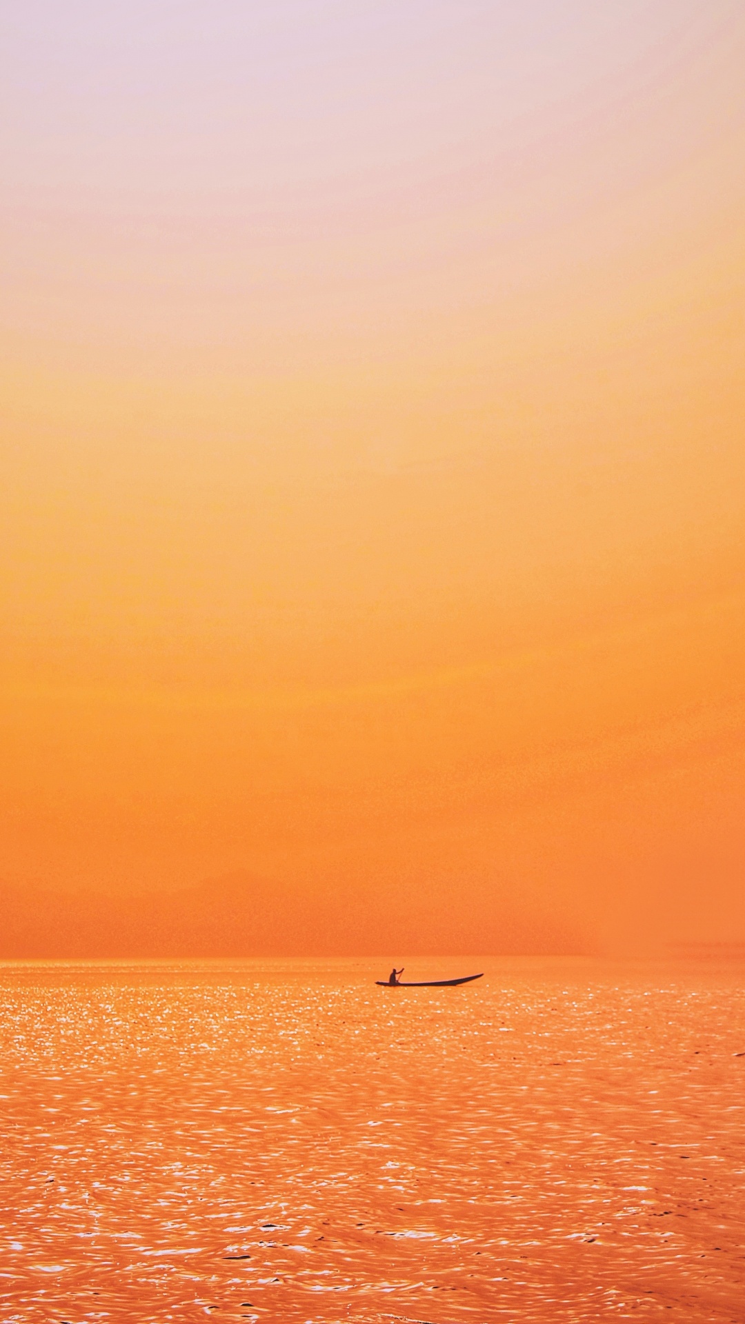 Horizon, Orange, Sea, Afterglow, Sunrise. Wallpaper in 1080x1920 Resolution