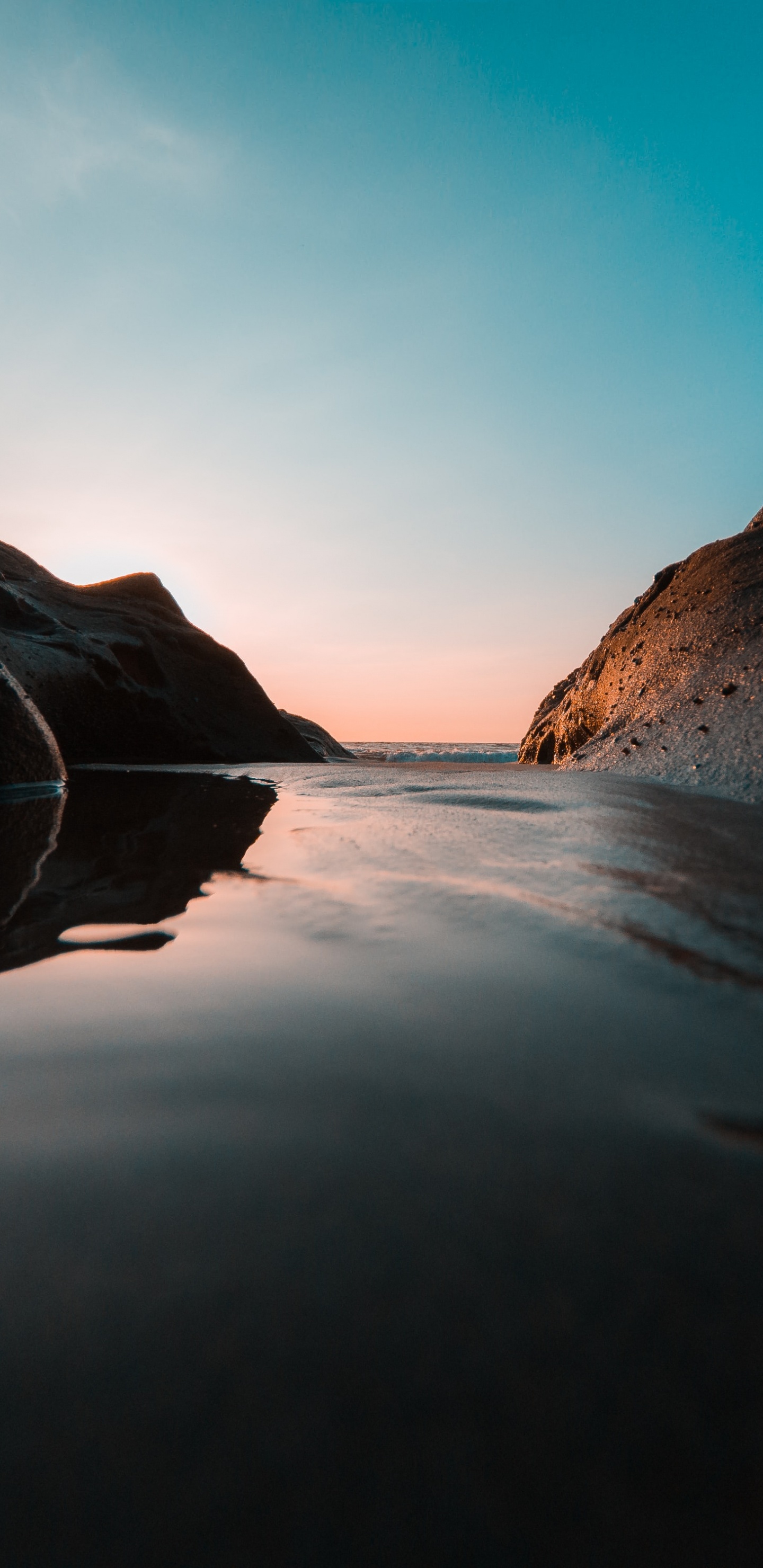 Natur, Wasser, Reflexion, Blau, Cloud. Wallpaper in 1440x2960 Resolution