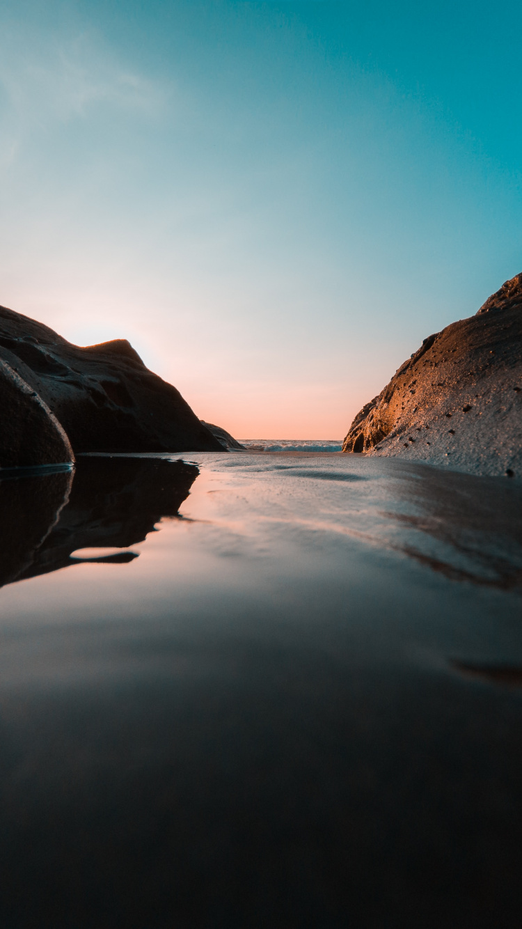 Natur, Wasser, Reflexion, Blau, Cloud. Wallpaper in 750x1334 Resolution