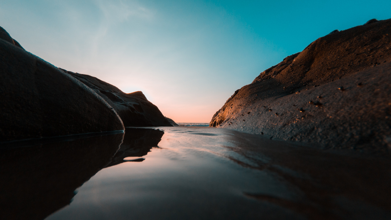 Nature, Eau, Réflexion, Blue, Mer. Wallpaper in 1280x720 Resolution