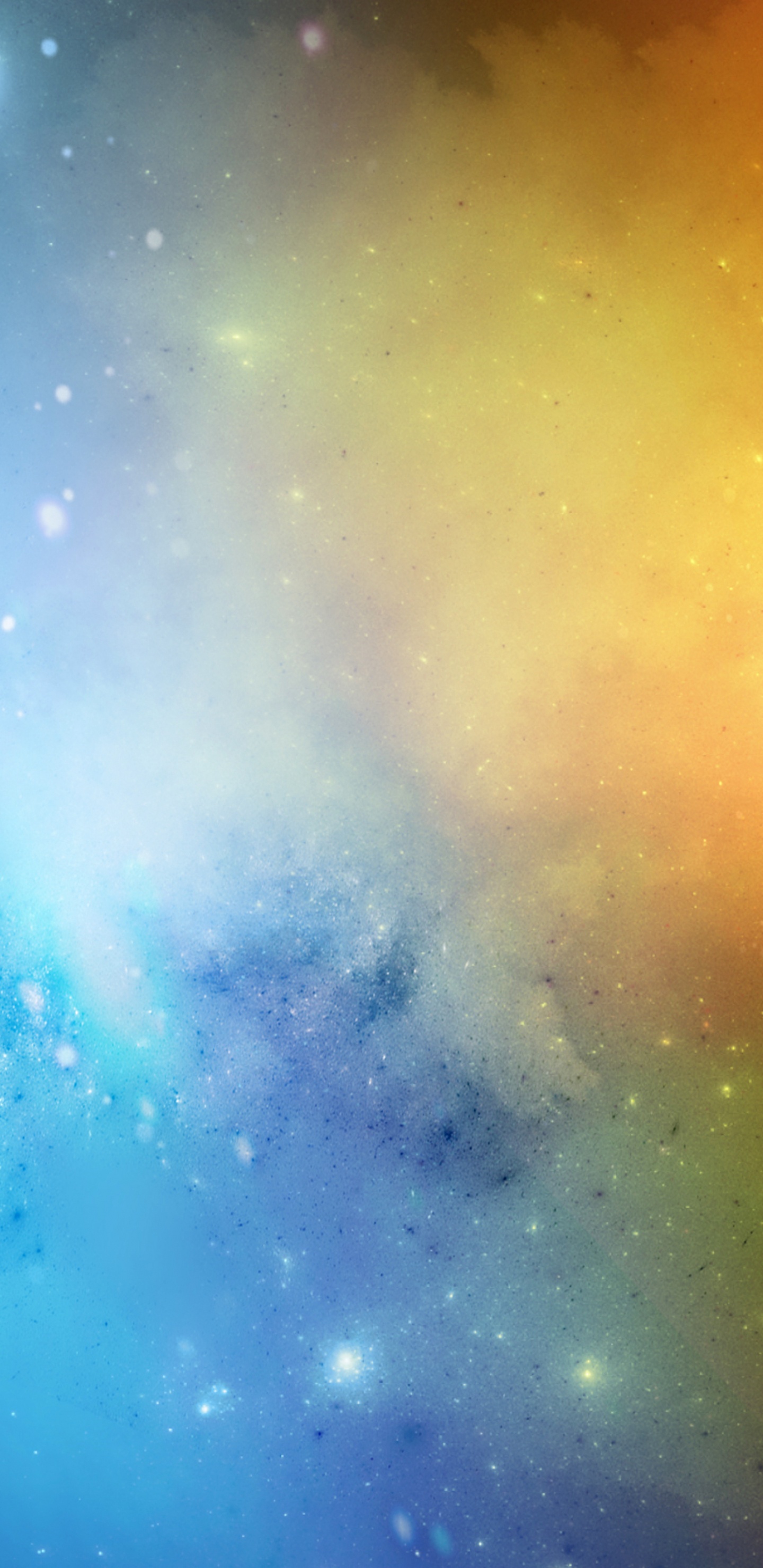 Blue and Yellow Sky With Stars. Wallpaper in 1440x2960 Resolution
