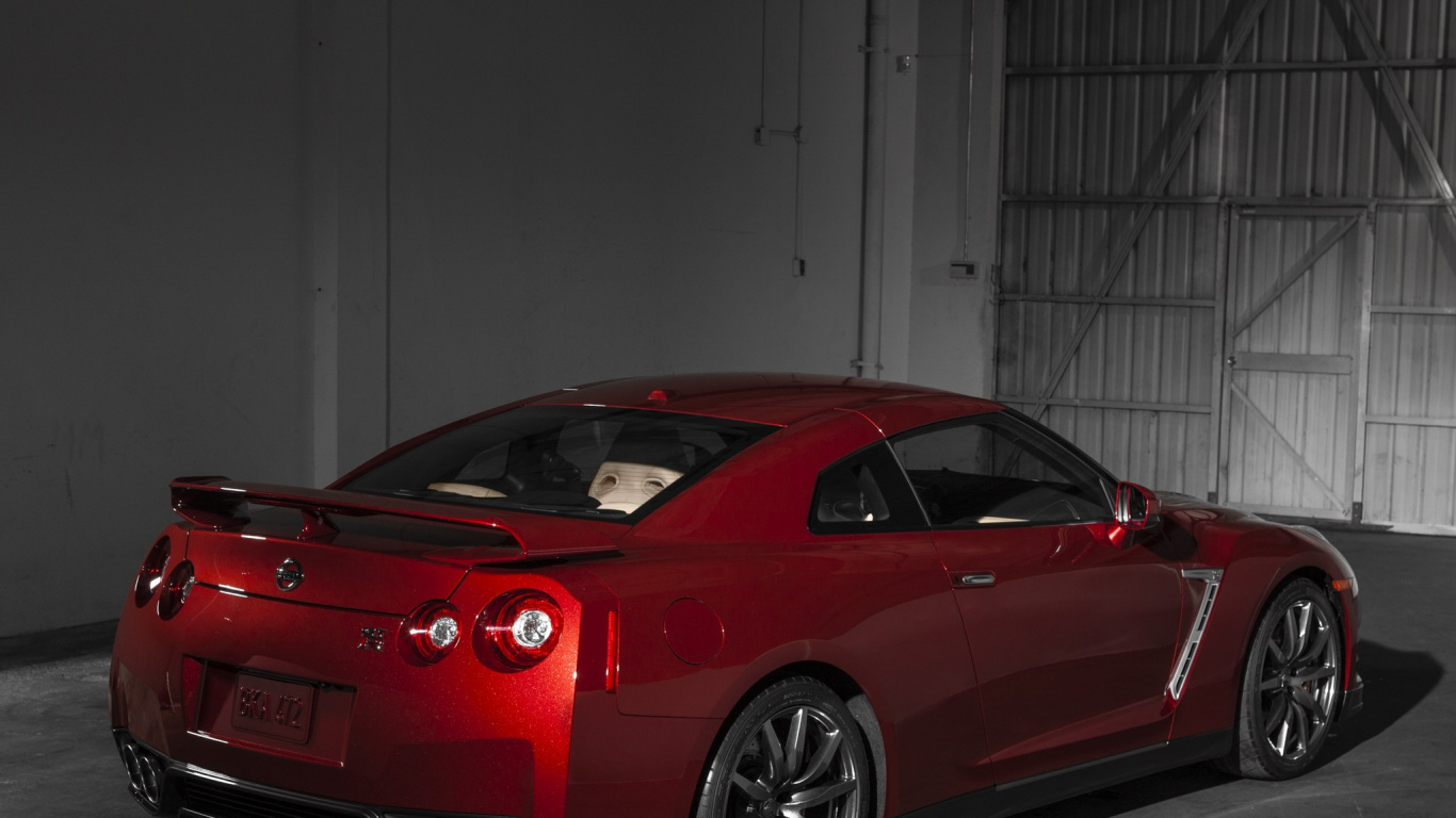 Red Ferrari 458 Italia Parked Inside Building. Wallpaper in 1366x768 Resolution