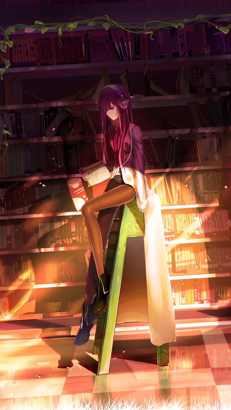 Mujer en Camisa Rosa y Jeans Azul Sentado en Una Silla de Madera Verde. Wallpaper in 750x1334 Resolution