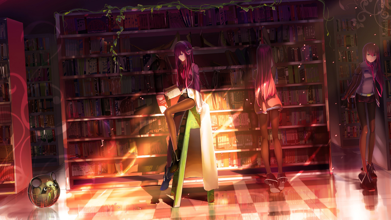 Femme en Chemise Rose et Jean Bleu Assis Sur Une Chaise en Bois Verte. Wallpaper in 1280x720 Resolution