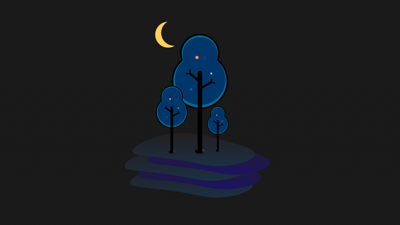 el Minimalismo, Animación, Caricatura, de la Media Luna, Gráficos. Wallpaper in 1280x720 Resolution