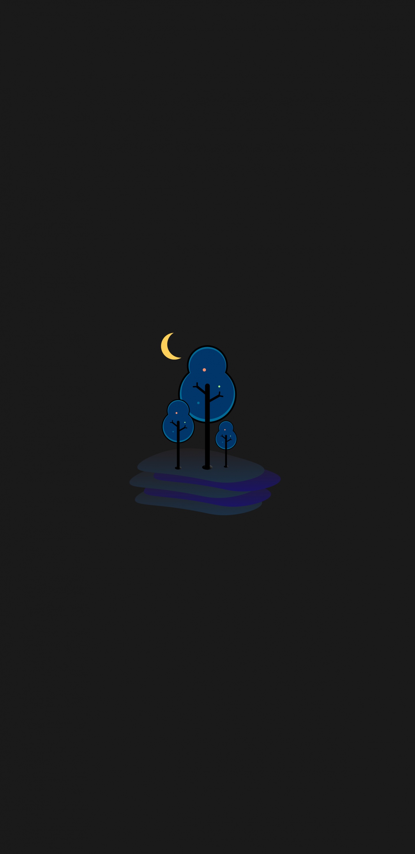 Minimalismus, Animation, Cartoon, Crescent, Zeichentrickfilm. Wallpaper in 1440x2960 Resolution