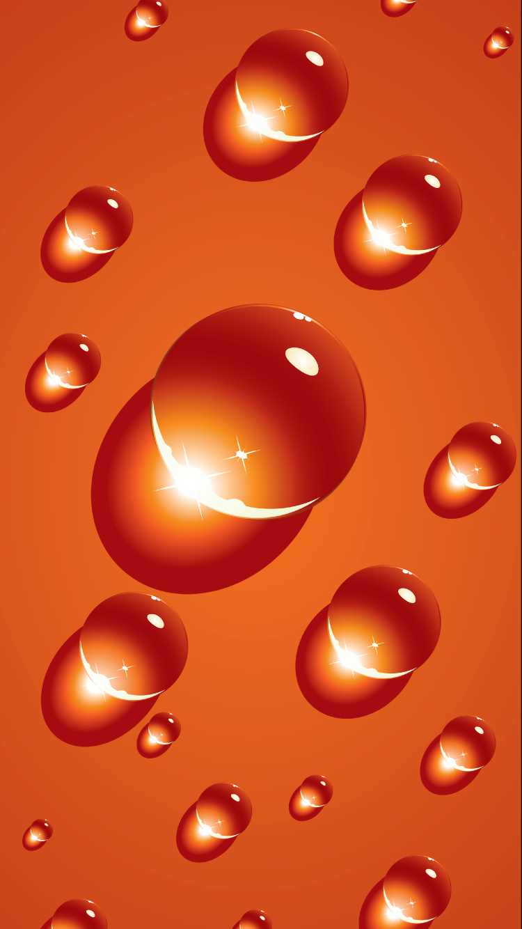 Water Droplet in Orange. Wallpaper in 750x1334 Resolution