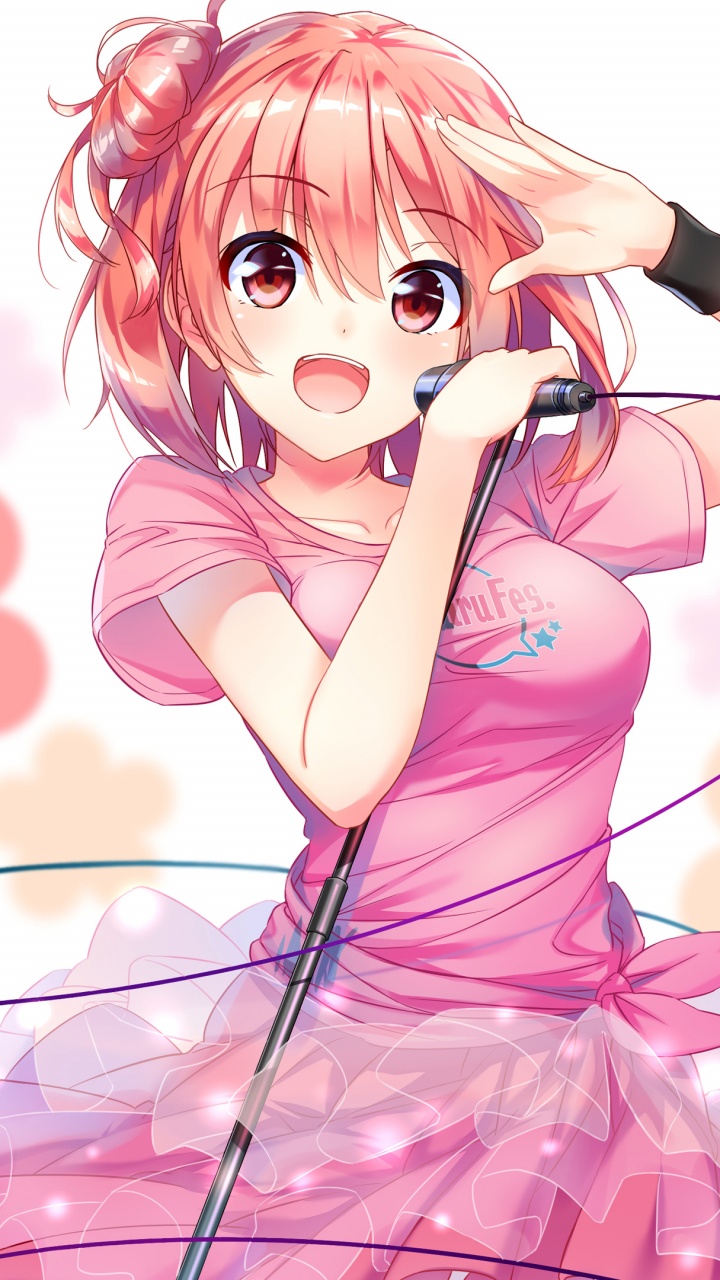 Anime, Pink, Yuigahama, Joint, Wool. Wallpaper in 720x1280 Resolution