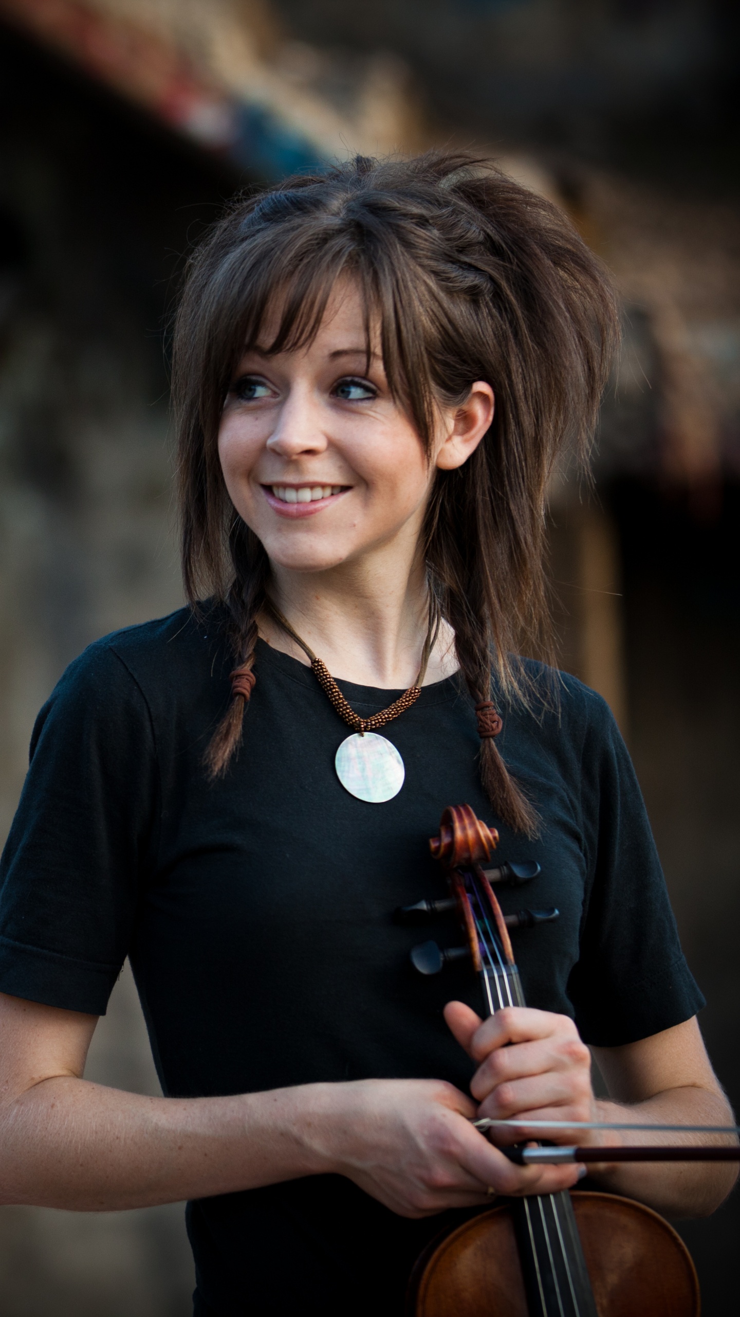 Lindsey Stirling, Smile, Musician, Music, Portrait. Wallpaper in 1440x2560 Resolution