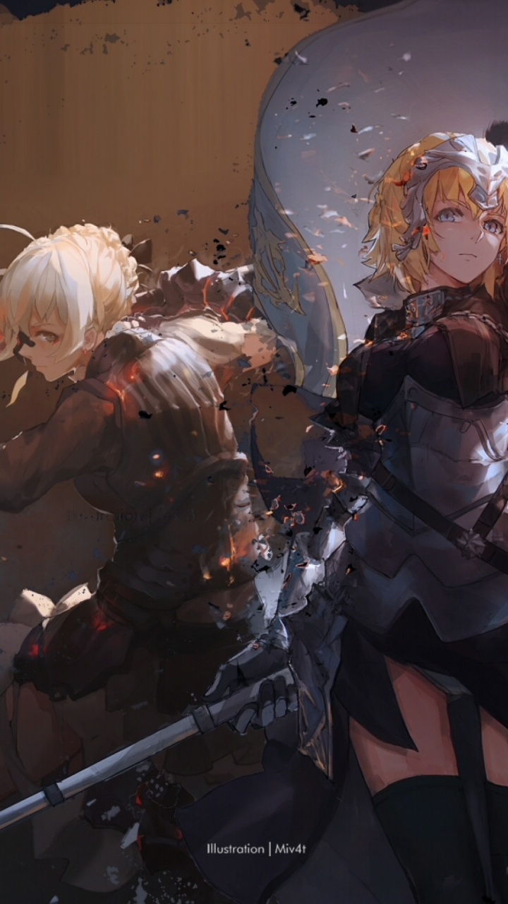 Jeanne d Arc 和 Saber, 剑, 套, 空间, 盔甲 壁纸 720x1280 允许