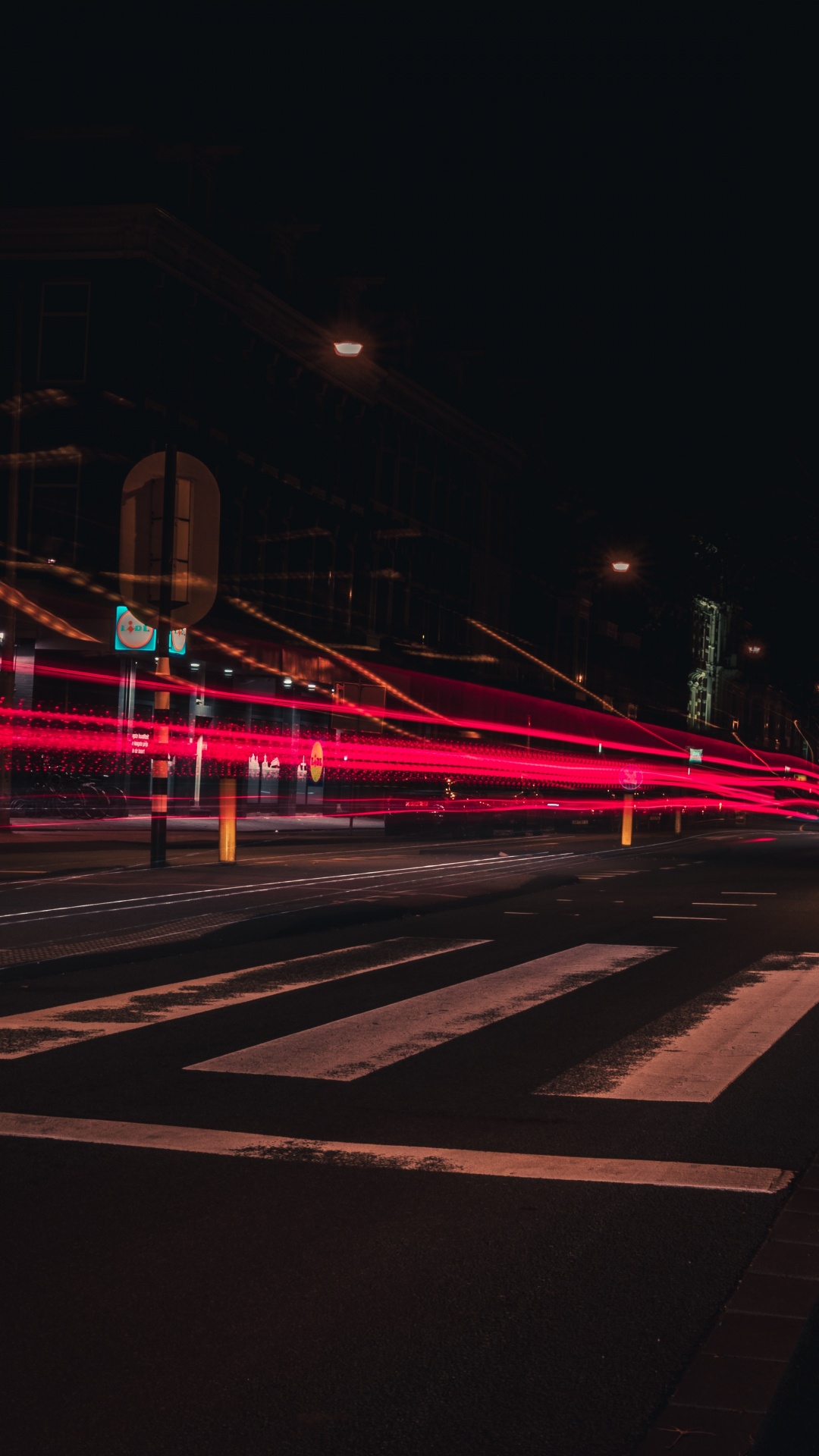 Red and White Light on Road During Night Time. Wallpaper in 1080x1920 Resolution