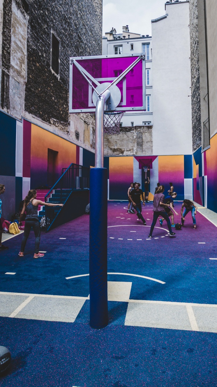 Rue, Espoir de Basket-ball, Bâtiment, Purple, À L'extérieur. Wallpaper in 720x1280 Resolution