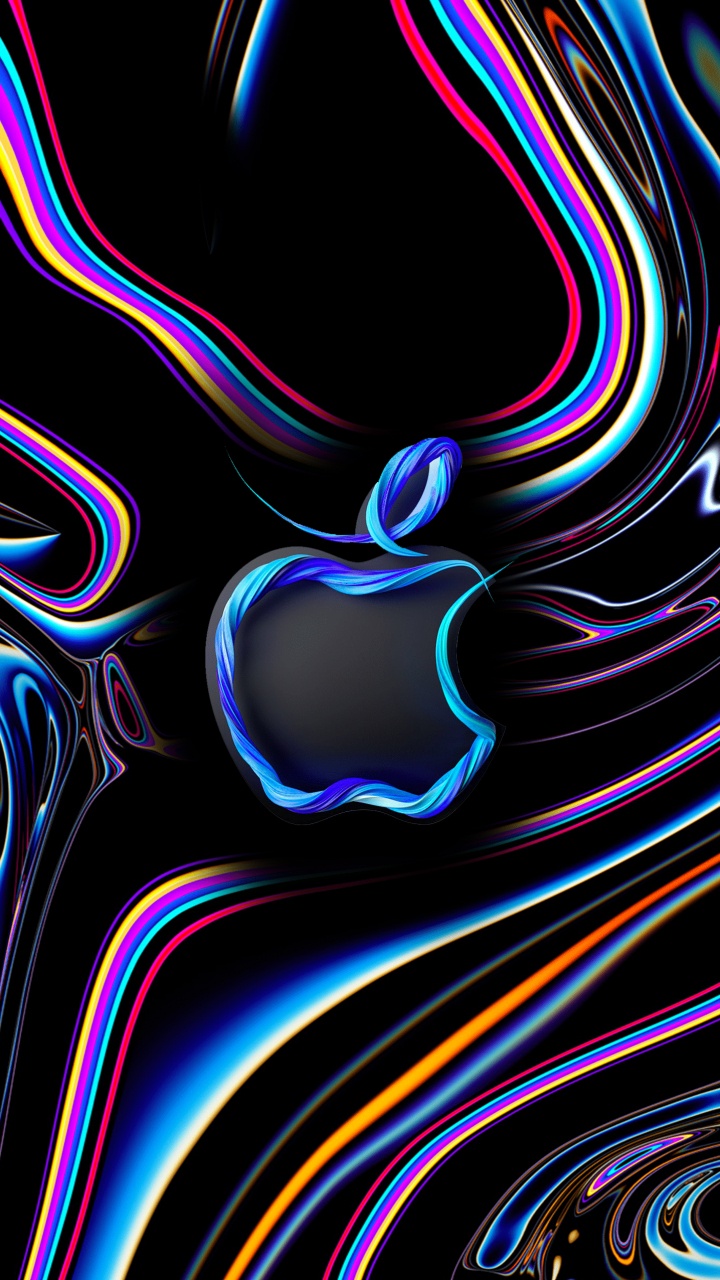 Apple, IPhone, Manzana, Azul, Patrón. Wallpaper in 720x1280 Resolution