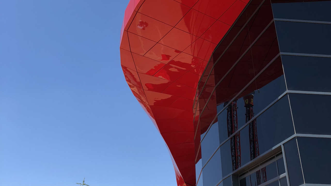 Landmark, Faade, Architecture, Red, Public Space. Wallpaper in 1366x768 Resolution
