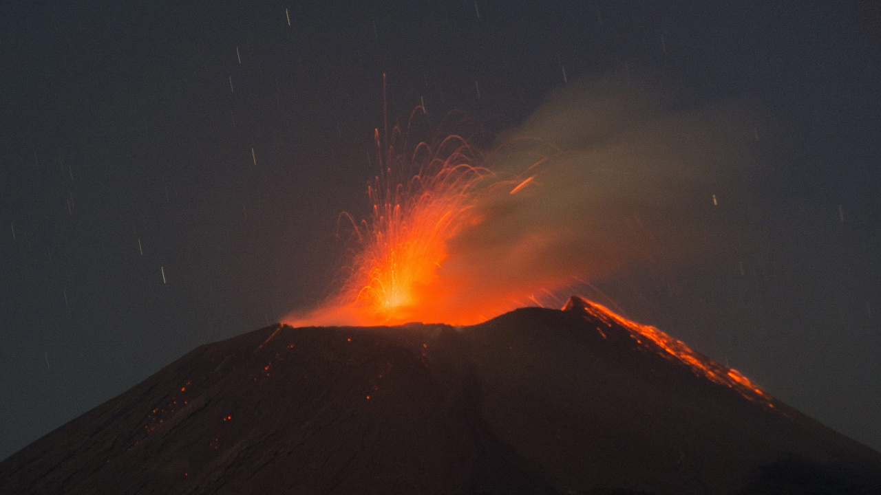 类型的火山爆发, 熔岩, 屏蔽火山, 成层, 熔岩圆顶 壁纸 1280x720 允许