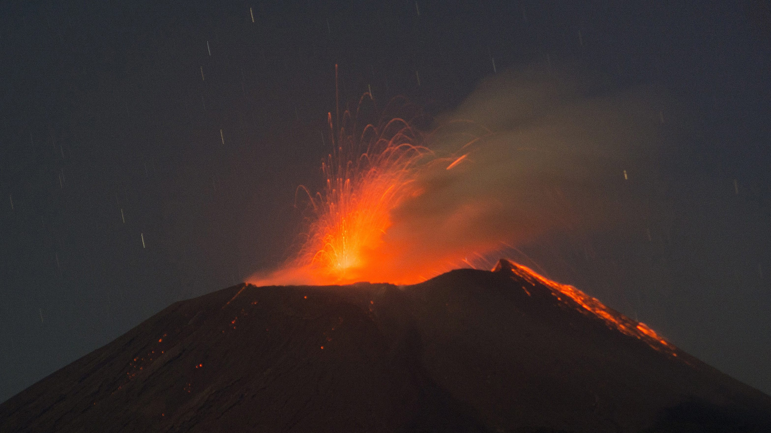 类型的火山爆发, 熔岩, 屏蔽火山, 成层, 熔岩圆顶 壁纸 2560x1440 允许