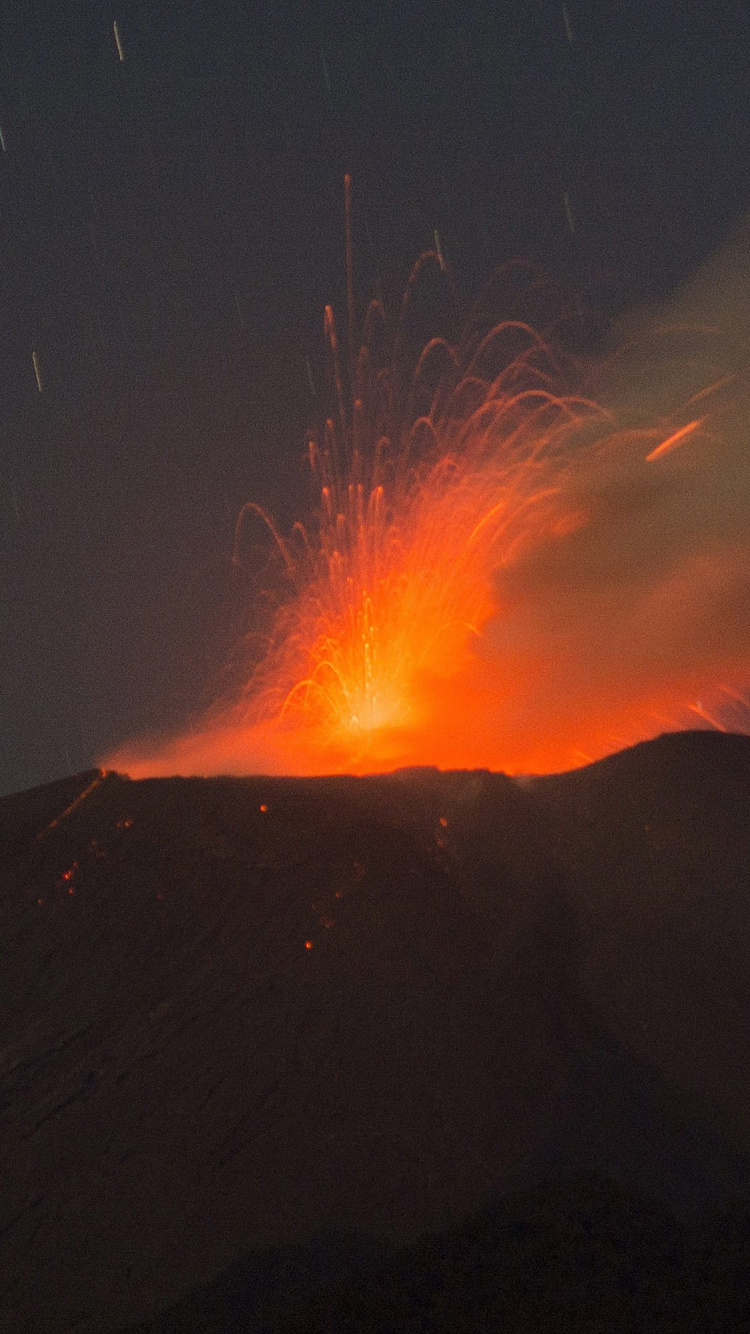类型的火山爆发, 熔岩, 屏蔽火山, 成层, 熔岩圆顶 壁纸 750x1334 允许